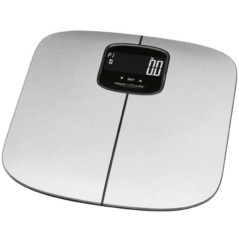 PROFI CARE pèse-personne numérique PC-PW 3006 FA, acier inoxydable, 10 utilisateurs